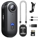 TOSBARRFT Caméra corporelle 1080P POV Pro, caméra Portable avec Clip Rotatif 360°...
