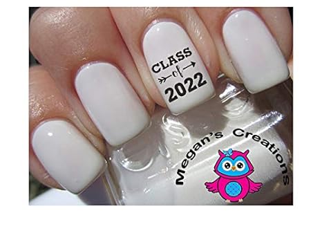 Amazon Com Class Of 2022 Graduation Nail Art Decal Beauty Personal Care