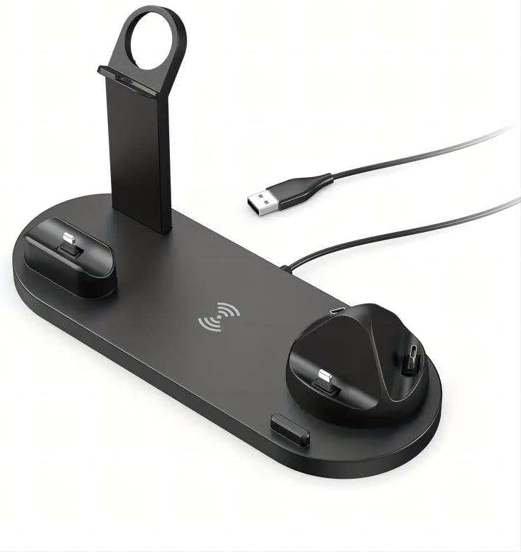 Miniatura 2 de SmartGo - Cargador rápido, estación de acoplamiento para reloj inteligente, teléfono inteligente, auriculares, estación de carga inalámbrica para