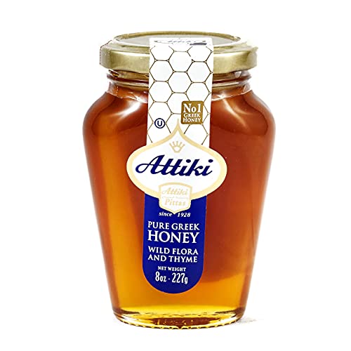 Miel Pura Natural No.1 Attiki Griega Flora Silvestre y Tomillo 8oz