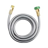 Edelstahl Gartenschlauch Fuß Kurz Flexibel - Outdoor Wasserschlauch für Autowäsche, Hof und...