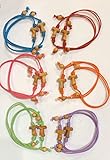  IL SOLE Bracciale Regolabile con Tau San Francesco Assisi E Palline in ULIVO Colori Vari 12 Pezzi con 1 Certificato di qualità del Materiale Realizzato nelle VICINANZE di Assisi