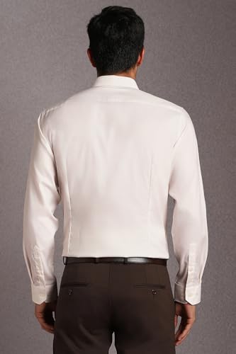 Image of Louis Philippe Men's Slim Fit Easy to Iron Everyday wear Premium Cotton Full Sleeve Solid Formal Shirt