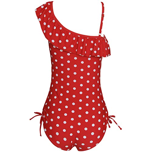 Image of Polka Dot Girls Kids Bathing Suits Adjustable Swimsuits (FBA)