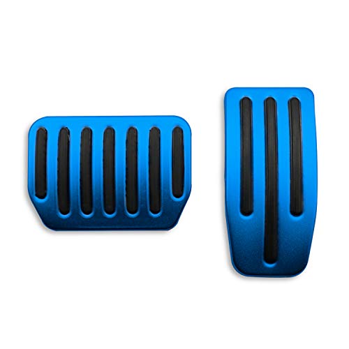 LFOTPP 2PCS Aluminum Alloy Footrest Pedals Cover for Tesla Model 3 Model Y Anti-Slip Accelerator Brake Foot Pedal (Blue)