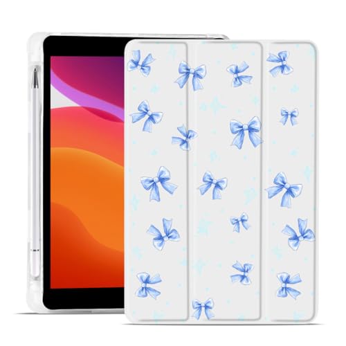 Étui iPad 11 2022 Blue Star avec porte-crayon blanc en TPU
