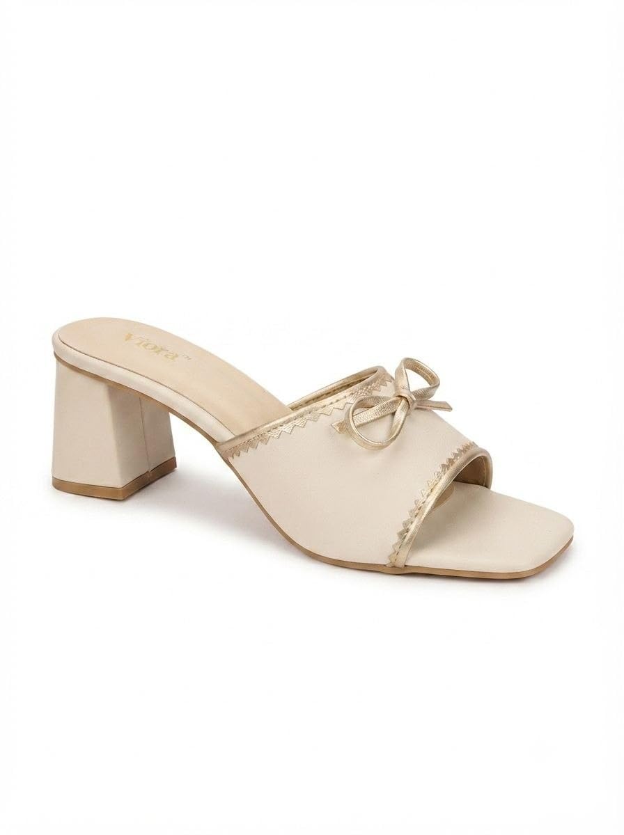 Women's Bow Detail Block Heel Mule SandalsMV-2-image-25