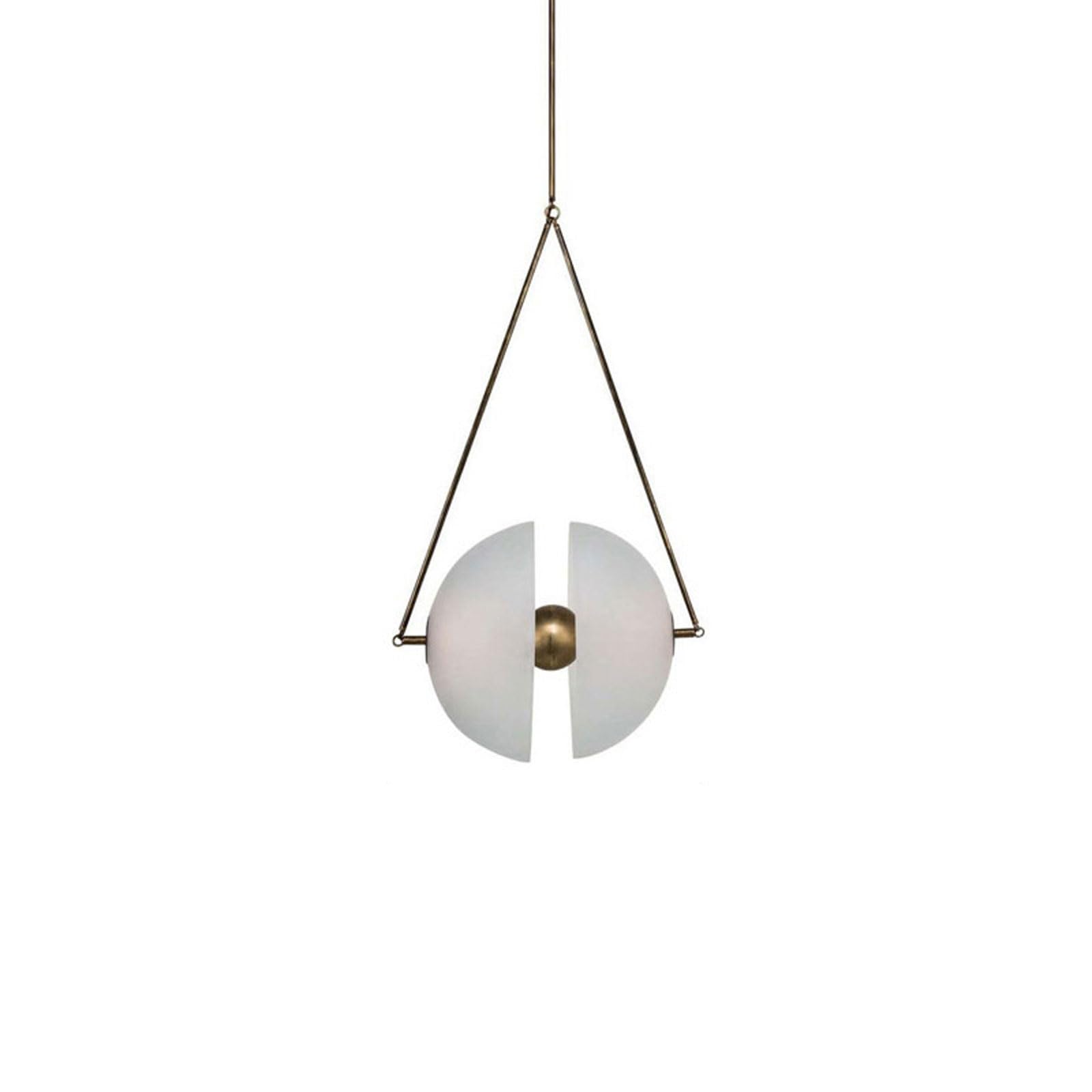 RSZCSMO Postmodern Pendant Light Creative 15.75in Spherical White Glass Bedroom Hanging Lamp for Balcony, Café, Corridor, Lighting Fixture