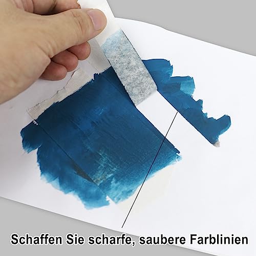 BOMEI PACK 2 Rollen Weiß Malerband 48mmx50m Premium Krepppapier Abdeckband für Malerei, Handwerk und DIY - Professionelles Malerband, rückstandsfrei