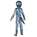 Jurassic World Blue Velociraptor Costume for Kids, Dinosaur Outfit with Headpiece and Detachable Tail, Kids Size Medium (7-8)