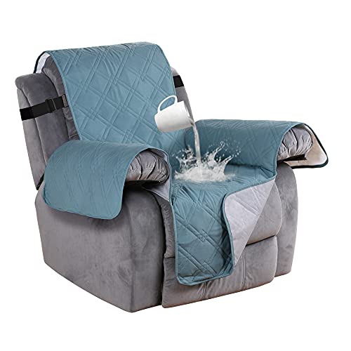 Turquoize Waterproof Recliner Chair Covers for Leather Recliner Cover Sitting Area Up to 22