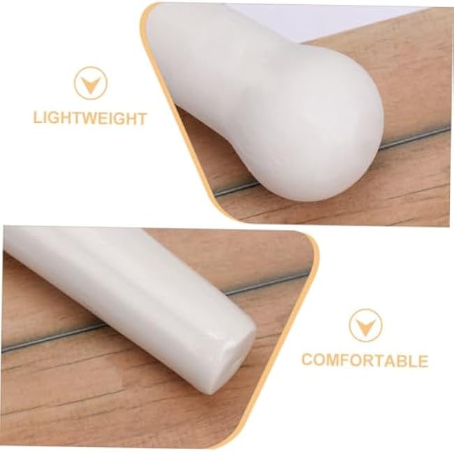 Cabilock 2pcs Ceramic Pestle for Garlic Spices Ergonomic Grinding Tool for Mashing Seasonings for Cooking Medicinal Use Reusable Kitchen Essential