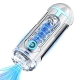 Realistic Male Masterburbatar Hands Free Thrusting Machine Stroking Sucking Silicone Pocket Puzzy Masturebastorfor Men Adult Toy Automatic Male Mastusbar Couples Viboators Toys Underwear ER02 (Grey)