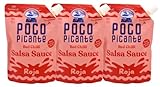 Poco Picante Mexican Red Chilli Salsa Roja Sauce 3-Pack | 100% Natural, No Artificial Additives | No Added Sugar, Gluten Free, Keto, Low Carb | Made with Real Vegetables | Clean Label, Low Calorie