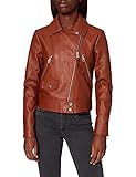 TOM TAILOR Denim Damen 1024948 Bikerstyle Kunstlederjacke, 26680-Amber Brown, XXL