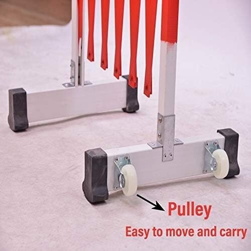 Barrière de circulation rétractable extensible porte pliante sécurité mobile isolée
