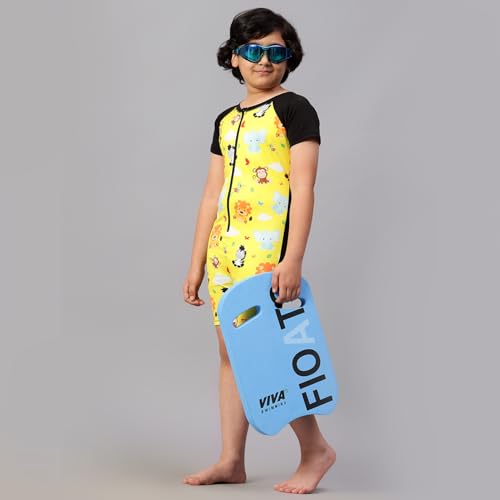 Image of Viva Swimming OKSS-359 Swimwear Suit, Half Sleeves 1 Piece Swimming Wear, Swimming Costume for Kids for Swimming, Diving, Cycling, Aerobics