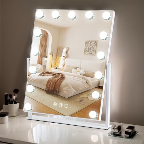 ZBOCAI Vanity Mirror with Lights, 17'' x 13'' Lighted Makeup