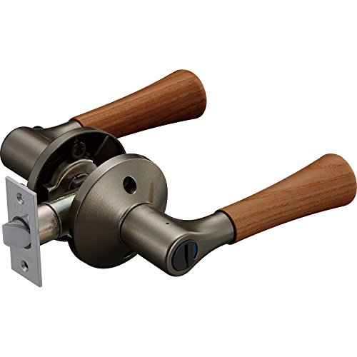 マツ六 レバー錠 エクレ 兼用取替バリアフリーレバー錠 トイレ錠 EL5060-4MW-UMB アンバー+Mブラウン 木製レバー