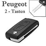  PEUGEOT KLAPPSCHLÜSSEL GEHÄUSE SCHLÜSSEL FERNBEDIENUNG MIT BART 2 TASTEN KS05A 206 207 208 3008 307 407 607 Bipper Tepee Boxer Expert Partner