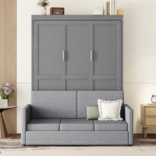 Amazon.com: NCKMYB Queen Murphy Bed Couch Combo, Hidden Murphy Bed ...
