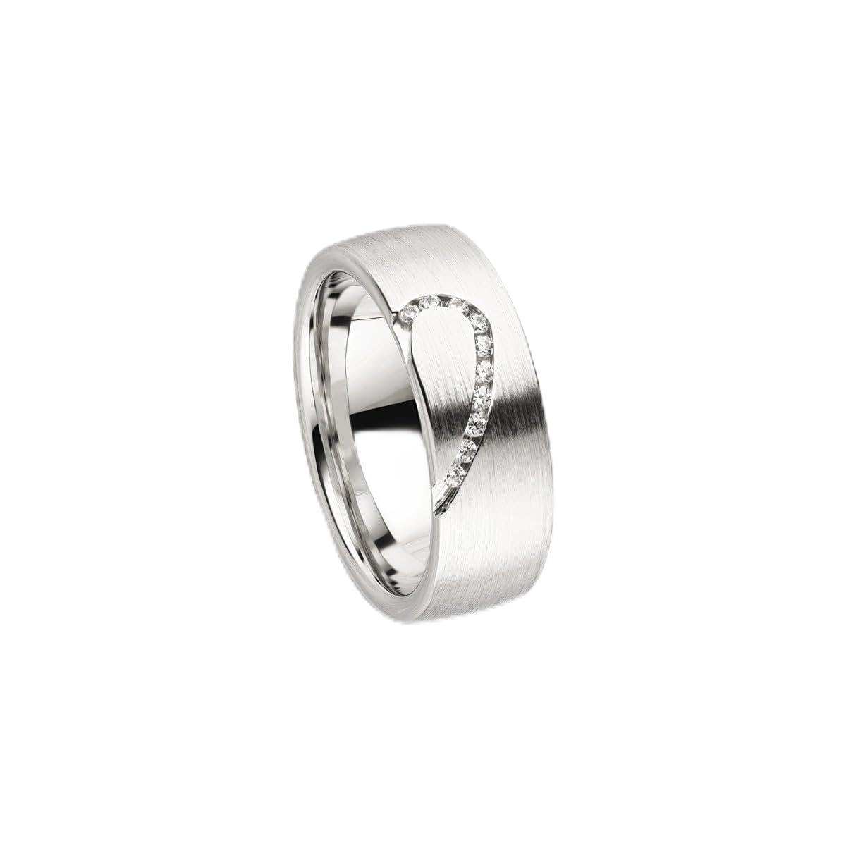 Kolibri Rings Damenring 10 Zirkonia Steine Sterling Silber 925 Ring Ehering Verlobungsring Partnerring Freundschaftsring - Inkl. Gratis Gravur und Etui