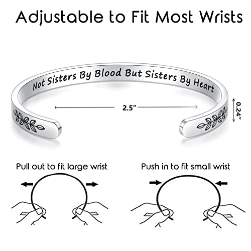 TONY & SANDY Cuff Bracelets for Women Teen Girls Best Friend Sister Mom Daughter Granddaughter Easter Birthday Mother's Day Christmas Stocking Stuffers for Teen Girls Women Jewelry4