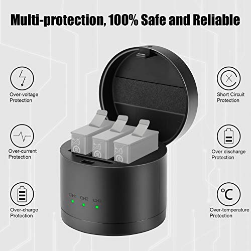 Cargador de batería Go Pro 8 que carga 3 celdas a la vez 6