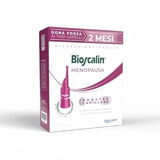 Bioscalin MENOPAUSA Fiale Anticaduta Trattamento Ridensificante, Booster Capillare, Forza Capelli, Azione Anti-ingrigimento, Trattamento 2 Mesi per Donna, 16 Fiale