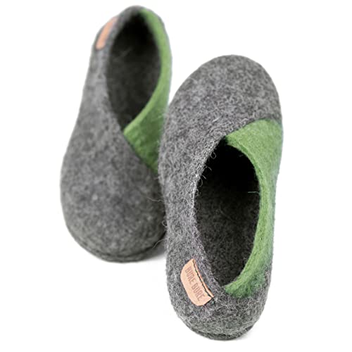 Envelope Felted Wool Slippers for Women Apple Green - Mothers Day Gifts4