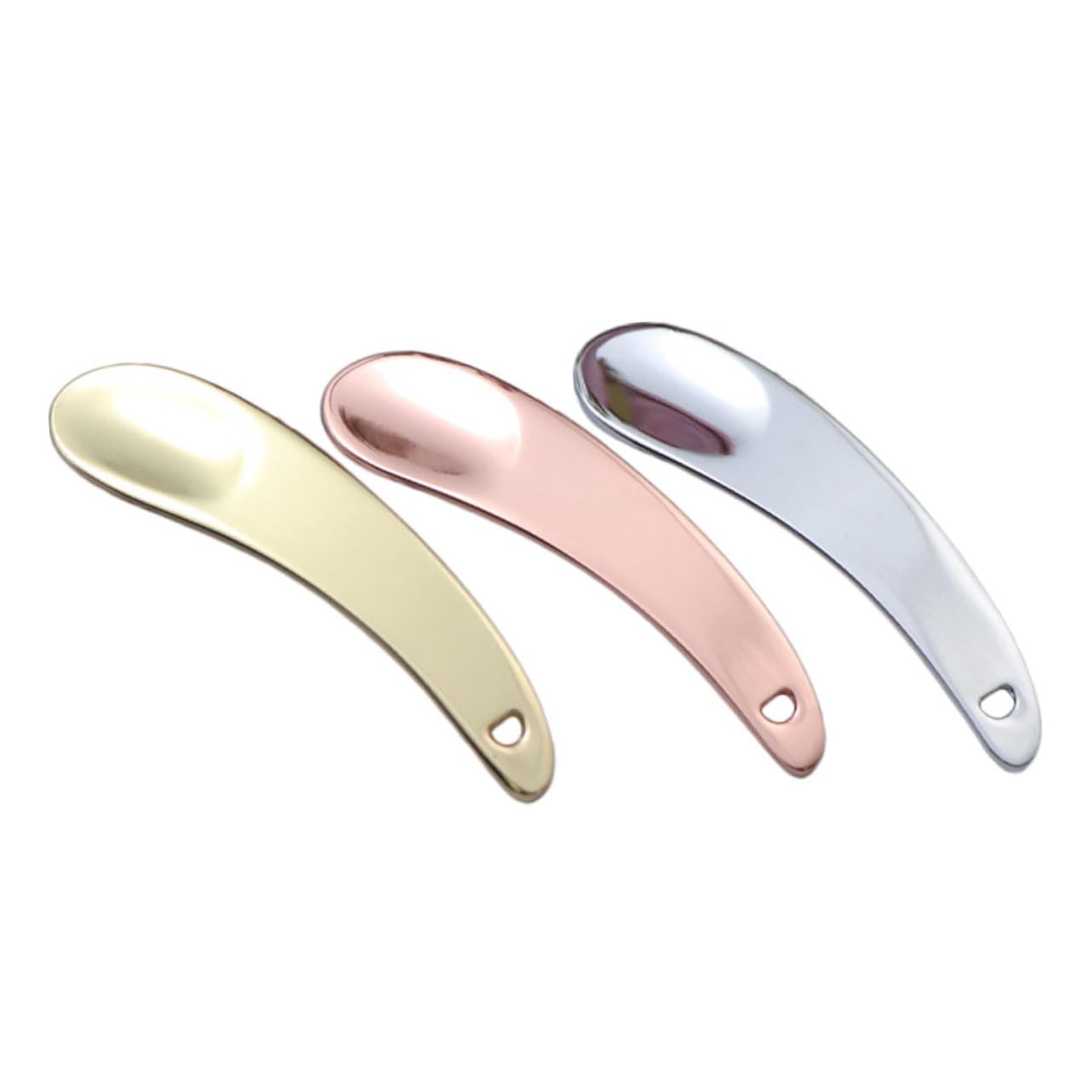 FOMIYES Zinc Alloy Facial Cream Spoon Eye Cream Scoop 3 Pack for Sampling Travel Cle