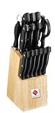 Renberg Messerset Messerblock 15-teilig Edelstahl