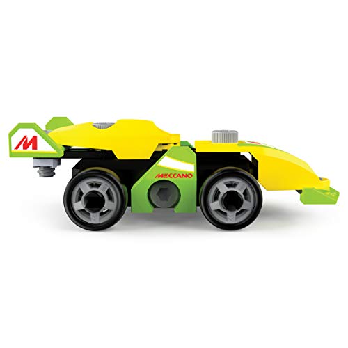 41YVmGtCtNL MECCANO - Mes PREMIÈRES CONSTRUCTIONS Junior - Voiture de Course, Moto, Hélicoptère ou Bulldozer - Jeu Construction avec 2 Outils - Modèle aléatoire - Jouet Enfant 5 Ans et +