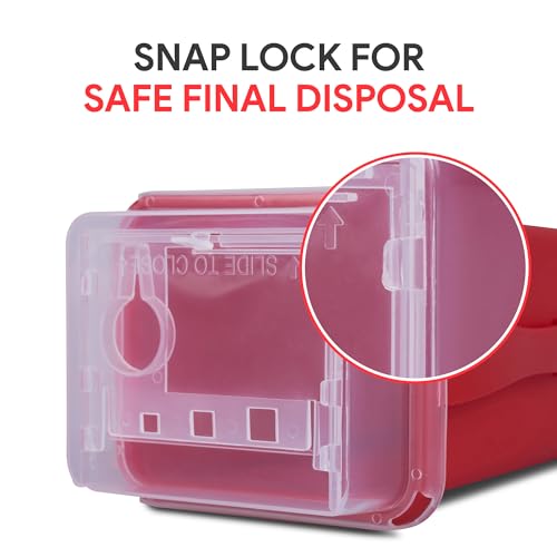 Image of Alcedo Sharps Container 1 Quart (1-Pack) for Home Use & Travel Disposal