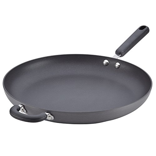 Circulon Classic Hard Anodized Nonstick Frying Pan / Fry Pan / Hard Anodized Skillet with Helper Handle - 14 Inch, Gray