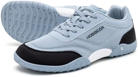 HOBIBEAR Barefoot Shoes for Womens Mens Mesh Lightweight Wide Toe Box Zero Drop Slip-on Shoes(Blue, Women 8/Men 7)