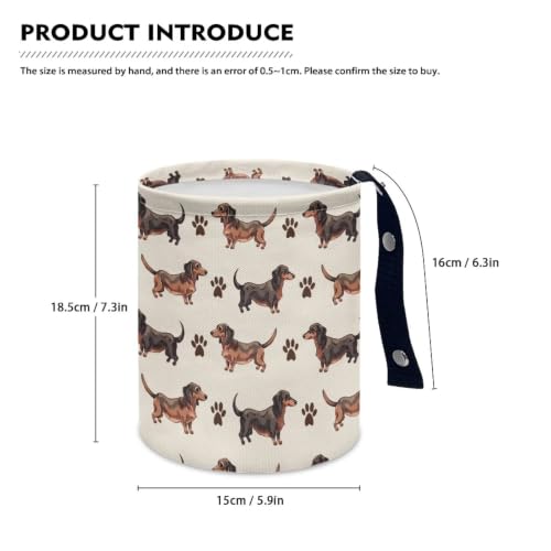 Image of Dachshund Paws Cute Car Trash Can Garbage Bin Universal Hanging Cars Garbage Can Cars Interior Accessories Fit Most Vehicle SUV Truck