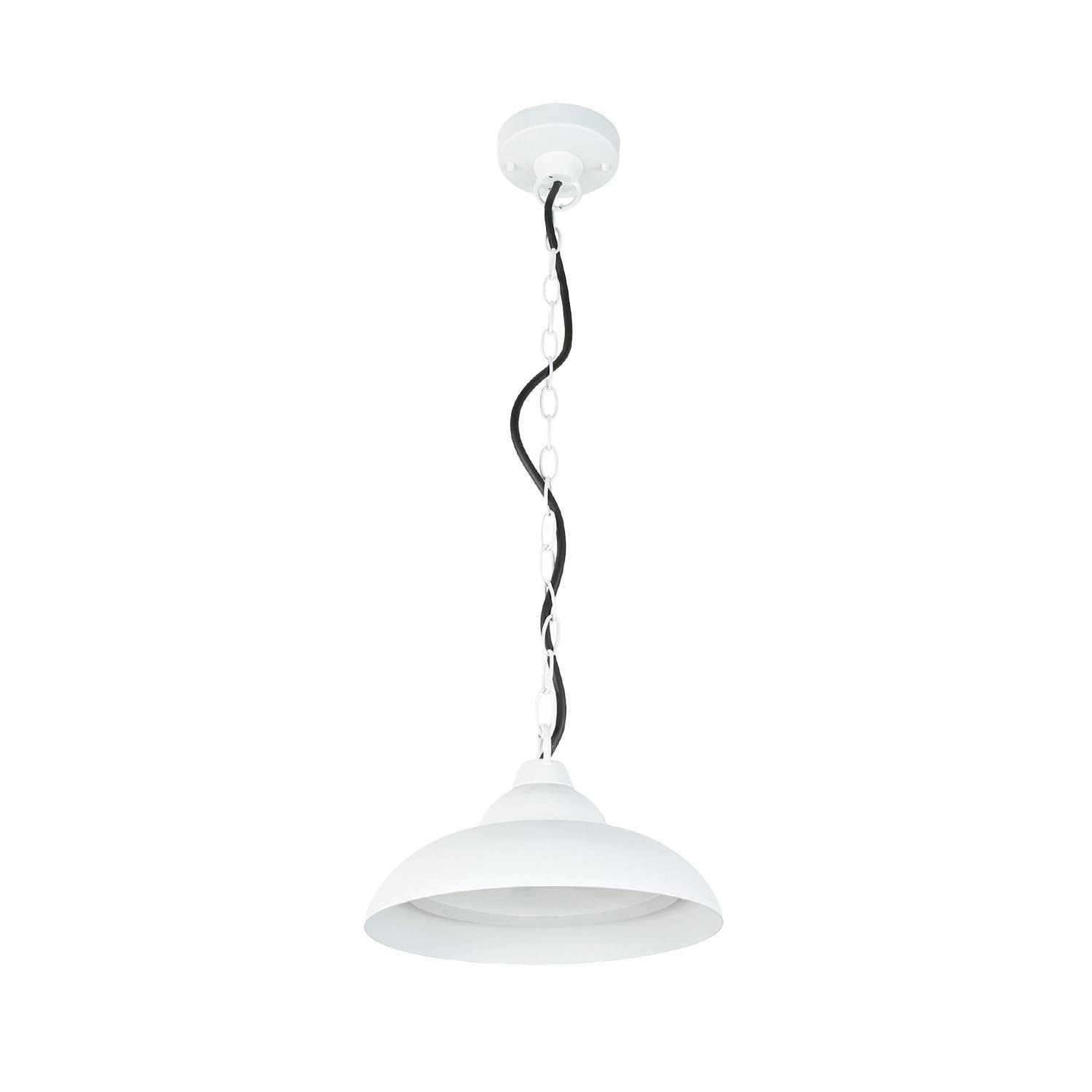 Lampe suspendue LED extérieur Ø 25 cm H 73 cm IP54 Blanc 3000 K 640 lm Aluminium
