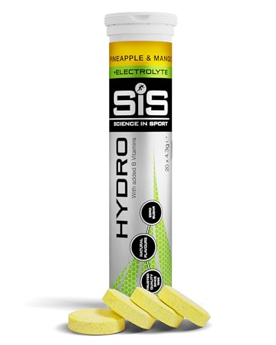 Science in Sport HYDRO comprimidos de elctrolitos 20 uds. Mango y piña   Veganos, Para un buen balance hídrico y electrolítico