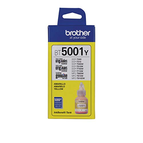 GARRAFA DE TINTA YELL BROTHER MFC-T4500DW 5K, Amarelo, BT500Y