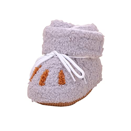 Baby Soft Fleece Booties Infant Slippers Socks Shoe Non Slip Toddler First Walk Winter Ankle Shoes2