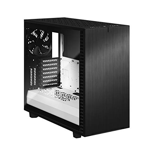 Image of Fractal Design Define 7 Black & White Brushed Aluminum /Steel E-ATX Silent Modular Tempered Glass Window Mid Tower Computer Case