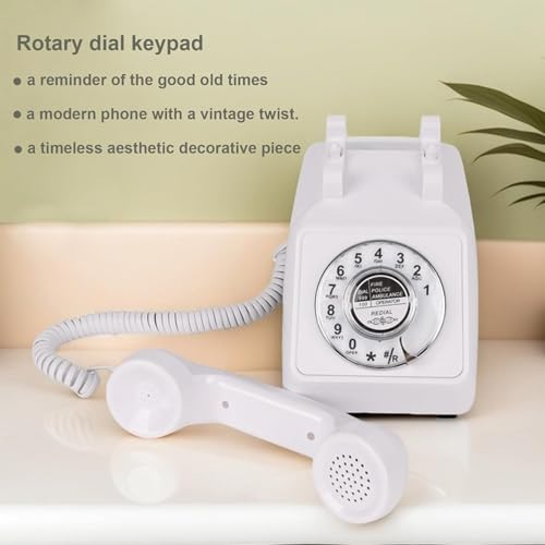 Téléphone fixe robuste au design traditionnel en métal et résine - 3