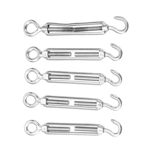 CIYODO 5pcs M5 Stainless Steel Flower Basket Screw for Wire Rope Tensioning Cable Tightener Tensioner Bloom Bolt Tension Turnbuckle