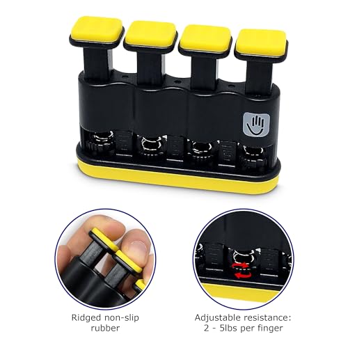 THE FINGER BLITZER - adjustable finger strength trainer and grip exerciser – the ultimate lower resistance hand conditioning rehab and therapy device, practice aid and instrument warm-up tool - Image 4