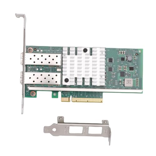 Bewinner Tarjeta de Red de Fibra Óptica 10GB PCIE X8, Puertos Dual SFP+, Chip 82599, Adaptador Ethernet PCI Express para Servidor, Alto Rendimiento, Baja Latencia miniatura 6