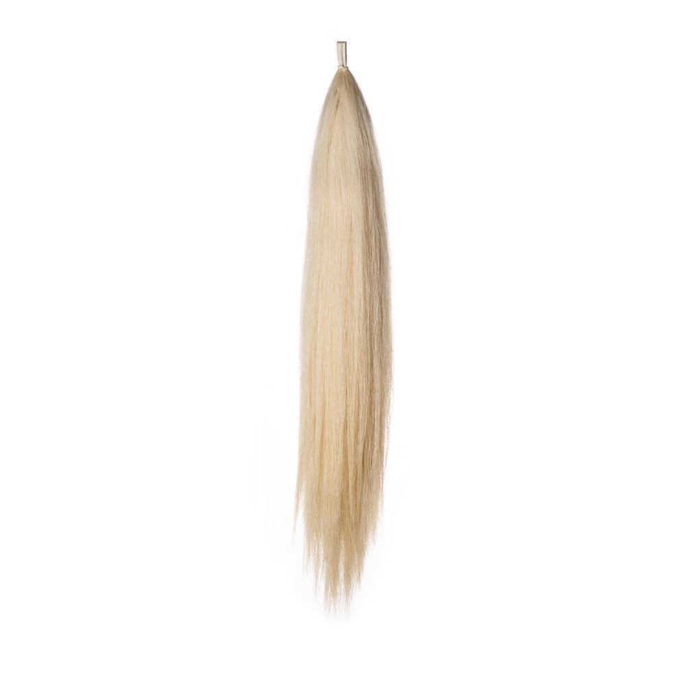 Y.J TAILS Horse Tail Extensions with Natural Loop Top, Australian Style, Tapered Bottom, 28-30 inches Long and Single Thickness 3/8 lb Weight (Natural