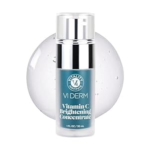VI Derm Vitamin C Brightening Concentrate – Age-Defying Face Formula with 10% THD Ascorbate, Support for Dark Spots, Uneven Skin Tone, Hyperpigmentation, Fine Lines and Dullness – 1 Fl Oz / 30 mL