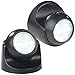 BEWEGUNGSMELDER günstig Kaufen-Luminea LED Lampe Batterie: 2er-Set kabellose LED-Strahler, Bewegungssensor, 360° drehbar,100 lm (Kabellose LED Leuchte, Kabellose LED Beleuchtung, Lampen Bewegungsmelder)