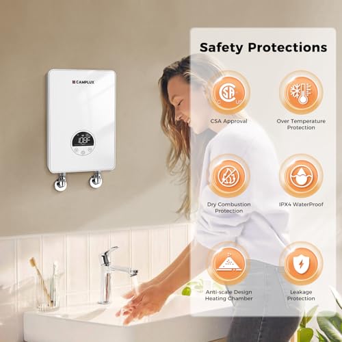 image for CAMPLUX ENJOY OUTDOOR LIFE CAMPLUX Tankless Water Heater Electric 120V